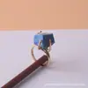 Anillo Ajustable de Piedra Preciosa Cristalina Curativa Europeo y Americano Anillo de Garra Irregular Chapado en Oro Joyería Anillo