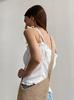 Camisola Blanca Sexy con Volantes Europea y Americana para Mujer Verano Temperamento Transfronterizo Envolvente Pecho Cintura Top Venta al por Mayor Ropa de Mujer
