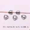 Acessórios de joias de liga DIY transfronteiriços 100 por pacote de contas soltas com contas material para pulseira colar Contas em formato de coração de prata Xizang