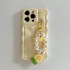 Colgante de Perla con Onda de Agua Lindo Adecuado para Funda de Teléfono Móvil Apple 16Promax Bolso Iphone15 14/13