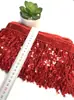 En Stock 15cm Lentejuela Láser Estilo Étnico Adorno de Flecos con Encaje