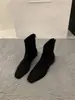 Botines de gamuza con plataforma estilo coreano para mujer, nueva colección otoño/invierno 2025, color café, botines cortos ajustados
