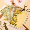 Gran Venta 12 Hojas/Paquete Papel Material Pintura Flores y Pájaros Retro Manchados Viejo y Escribible Decoración de Fondo para Manualidades