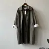 Gabardina casual estilo coreano Beishan Tongshu para mujer, otoño, corte holgado, versátil, longitud media, abrigo para ir al trabajo 80861