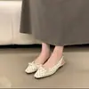 Sandalias Estilo Dulce Primavera y Otoño con Lazo y Lunares, Nuevos Zapatos sin Cordones Cuadrados para Mujer, Boca Baja, Zapatos sin Cordones Estilo Francés 2026