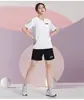 Traje Deportivo de Verano con Pantalones Cortos de Manga Corta para Hombres y Mujeres, Talla Grande de Seda de Hielo, Camiseta de Running de Secado Rápido, Pantalones Cortos Casuales para Baloncesto y Fitness