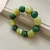 Pulsera de Abalorios Acrílicos Cuadrados Irregulares y Redondos, Pulsera Sencilla de Moda Europea y Americana, Joyería de Diseño Nicho para Mujeres