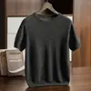 Otoño temprano 2026 nuevo suéter de lana pullover casual de manga corta de cachemira para hombre con cuello redondo capa base moderno venta al por mayor