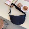 34194Ins Bolso Cruzado de Lona para Niñas, Bolso de Hombro Pequeño Ligero Casual de Nailon, Bolso Dumpling de Estudiante, Bolso Bajo el Brazo