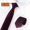 Corbata estrecha de estilo coreano para hombre y mujer, de 6 cm, para vestir, de negocios, con cremallera, fácil de tirar, sin nudos, color negro