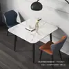 Mesa de Comedor de Pizarra con Forma de Vientre de Caballo y Juego de Sillas para Uso en Casa, Adecuado para Apartamentos Pequeños, Mesa Moderna Minimalista de Lujo Ligero Mate y Brillante