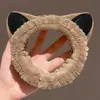 Diadema de peluche de oso linda para mujer, especialmente diseñada para lavarse la cara y aplicar mascarillas faciales, accesorio para el cabello antideslizante y que no aprieta