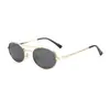 Gafas de Sol Ovaladas de Doble Puente para Mujer Moda Ins Europea y Americana Elegantes Gafas Transfronterizas Metal Forma Cóncava Sexy Tendencia