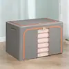 Caja de Almacenamiento Plegable Transparente para el Hogar con Apertura Frontal Tela Almacenamiento Organizador Plegable para Edredones Caja de Almacenamiento para Mudanzas
