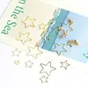 Accesorios de joyería DIY, pendientes de estrella de cinco puntas con forma geométrica de oro real que no se decoloran, material para pendientes, colgante