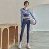 Conjunto de Yoga para Mulheres 2026 Novo Top de Manga Longa Roupas Esportivas para Corrida Treinamento Profissional Pilates Yoga Fitness