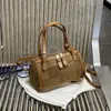 Bolsa de travesseiro Melard em camurça com estampa de leopardo, bolsa transversal moda retrô coreana, bolsa Boston pequena estilosa e requintada