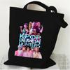 Bolsa de Lona Bolso de Mano Bolso de Hombro Moda Transfronteriza Grupo Femenino Cazadores de Demonios Kpop Capacidad Grande para Mujer