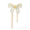 Pinza de Mariposa de Hadas con Borla, Pinza para el Cabello Exquisita y de Alta Gama para Media Cola, Pinza de Tiburón en la Parte Posterior de la Cabeza, Elegante Accesorio para el Cabello de Cola de Caballo