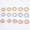 Anillo Trenzado de Tres Anillos de Acero Inoxidable, Anillo de Plástico para Parejas, Joyería de Anillo Giratorio Anti-Ansiedad, Transfronterizo Europeo y Americano