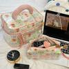 Bolsa de Maquillaje Floral Dopamina Gran Capacidad Portátil Bolsa de Almacenamiento para Viaje Neceser y Productos para el Cuidado de la Piel para Niñas Bolsa de Almacenamiento Impermeable