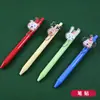 Decoración Navideña Llavero Agitador Personalizado de Acrílico con Dibujos Animados Soporte de Papá Noel Imán para Refrigerador Clip de PP Personalizado