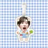 Etiqueta de equipaje nueva de He Junlin Colgante para mochila Decoración Etiqueta colgante Ventilador Mercancía Mismo estilo de Tiktok