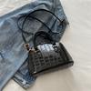 Bolsa Estampa Leopardo 2025 Nova Moda Feminina Texturizada Ombro Transversal Bolsinha de Mão Bolsa Concha Retrô