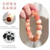 Pulsera Bodhi Natural Rosa Azafrán para Piel para Hombres y Mujeres Círculo Único Tamaño Grande Placa Suave para Dedos Jugar Cuentas de Buda Wen Jugar Pulsera Venta al por Mayor