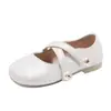 Zapatos de piel para niña 2026 Estilo Nuevo Primavera y Otoño Estilo Francés Pequeño Zapatos Individuales para Niña Moda de Bebé Elegantes Suela Suave Zapatos de Princesa