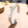 Pulsera de Corazón Sólido y Flor de Loto del Sutra del Corazón Personalizada, de Alta Gama, Versátil, Brillante, Pulsera Retro Simple, Regalo para Novia
