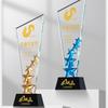 Troféu de cristal estrela de cinco pontas, letras de metal, medalha de ponta, evento anual, prêmios de eventos anuais, novas lembranças
