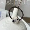 Elástico de Cabelo Flor de Strass Acetato Estilo Coreano Estilo Ins Rabo de Cavalo Alto Alta Elasticidade Faixa de Cabelo Coque Corda de Cabelo Acessório de Cabelo