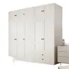 Armario de Acero Sanjiao para Dormitorio del Hogar, Fácil Montaje, Gabinete de Almacenamiento para Vivienda de Alquiler, Nuevo Modelo 2026, Perchero Metálico para Ropa de Niños