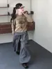 Conjunto de dos piezas para niña estilo coreano de dibujos animados, camiseta de manga larga y pantalones anchos, nuevo atuendo casual de otoño moderno para niños mayores