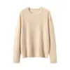 Suéter de cachemira colorido con lentejuelas para otoño e invierno para mujer, cuello redondo, dobladillo con flecos, puños de borlas, suéter de punto versátil