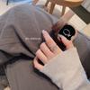 Anillo de plata esterlina S925 flor seguridad anillo femenino personalidad nicho anillo de cola celebridad de Internet Nuevo índice de fortuna anillo regalo