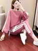Conjunto Informal Elegante Nuevo para Mujer Tallas Grandes Otoño Temprano 2026, Conjunto de Dos Piezas Sudadera Adelgazante