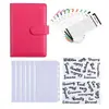 Bolsa con cremallera macaron A6 en stock, presupuesto en efectivo, carpeta de tarjetas, planificador, cuaderno, bloc de notas