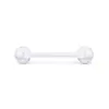Joyería para perforación transfronteriza clavo de lengua acrílico UV invisible para lengua 14g lentejuela anillo de lengua transparente más vendido en Amazon