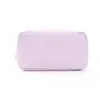 Bolsa de Maquiagem Seersucker, Bolsa de Armazenamento Portátil Listrada, Necessaire de Viagem, Bolsa Quadrada Pequena com Elementos da Moda e Compartimentos em Grade