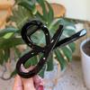 Nueva corbata europea y americana, hebilla de lazo grande, clip para la cabeza en la parte posterior, accesorios para el cabello de tamaño pequeño y elegantes que combinan con todo, clip de tiburón de alta gama