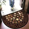 Tapete de Entrada Semi-Circular Estilo Retro Americano Temu Transfronterizo Absorbente de Agua Secado Rápido Tapete para el Piso Tapete de Entrada Tapete para el Piso del Hogar
