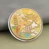 Monedas conmemorativas de ciudades, recuerdos turísticos, monedas coloridas en relieve con paisajes arquitectónicos de Beijing, Shanghái y Nanjing, monedas conmemorativas coleccionables