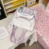 Linda Mochila Escolar de Secundarias con Lunares y Gato para Niñas, Mochila de Gran Capacidad para Estudiantes de Preparatoria, Estilo Fresco Bolsa Ita para Chicas, Bolsa para Muñecos