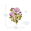 Broche de planta transfronteriza, pintura creativa personalizada, broche de flor de rosa de girasol al óleo, ramillete de ropa de mujer con goteo de aceite