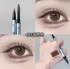 Delineador de Ojos en Gel y Pluma Delineadora Líquida 2 en 1 Doble Punta Impermeable a Prueba de Manchas
