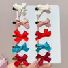 Pinza para el pelo con lazo colorido, dulce y linda, multicolor, estilo ballet, cinta, mini pinza de pico de pato, accesorios para el pelo, tocado para cabello trenzado