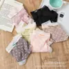 Hielo Coco Estilo Francés Encaje Suave Chica Deseo Puro Sexy Malla Sin Costuras Transpirable Cintura Media Ropa Interior para Mujer Fina Verano