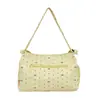 Bolsa de Lona Color Block Casual Artística Estilo Coreano, Bolso de Hombro de Lunares de Moda para Mujer, Popular Bolso Cruzado de Cordón Fruncido
